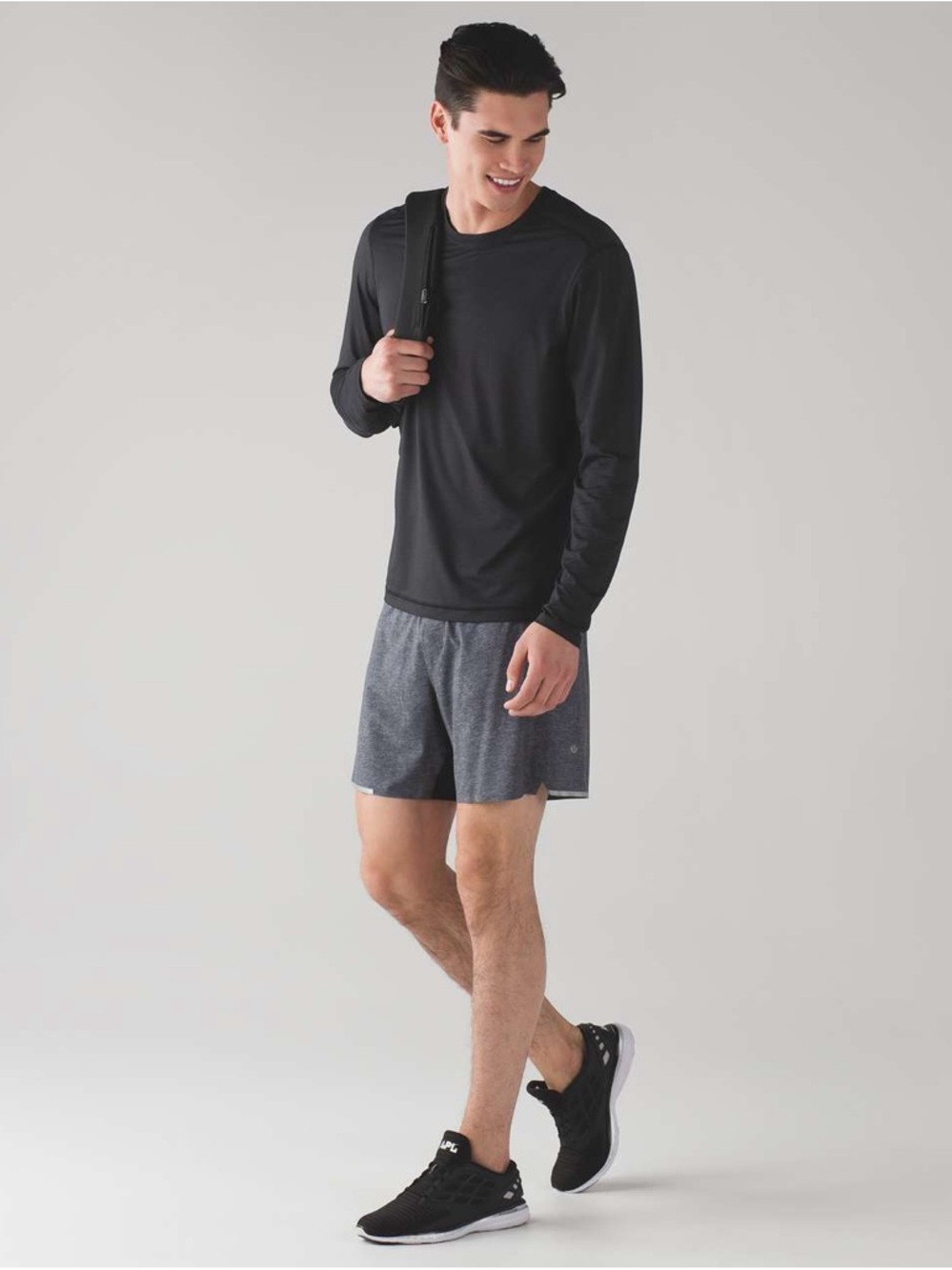 Lululemon Surge Short 7” Inseam Heathers Texture Deep Coal Size Medium